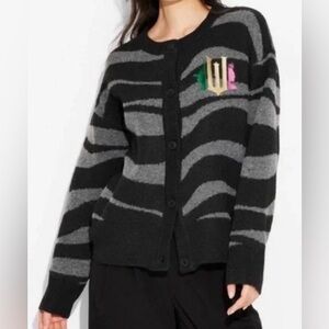 Wicked NWT Cardigan Sweater Black Gray Target Paul Tazewell M